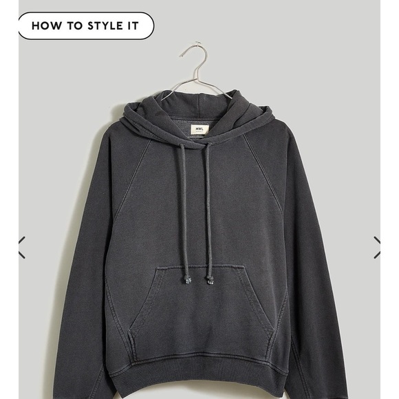 New - Madewell Terry Relaxed Raglan-Sleeve Sweatshirt. - Picture 4 of 10